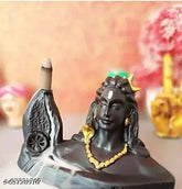 Handcrafted poly resin Adiyogi fountain idol, 10.5cm x 15.5cm x 12cm Indian artifact showpiece for home decor