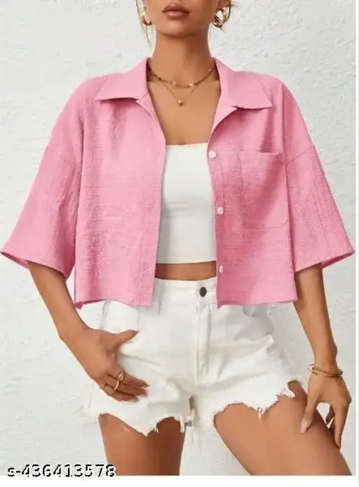 Solid Lycra short-sleeve Urbane Sensational Women's T-shirt - India