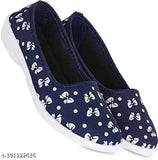 Printed mesh women's ballerinas - lightweight, comfortable, multi-use footwear for walking, yoga, gym, & more (India origin)