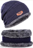 Arcylic winter cap set in random colors, unisex design with fur trim for extra warmth and durability, India origin