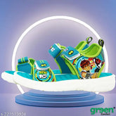 SeaGreen patent leather Ben2 Kids Sandals from Green Comfort - perfect for Boys aged 8-9 years, featuring Cartoon Character design and Velcro fastening