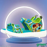 SeaGreen patent leather Green Comfort Kids Sandals with Ben2 cartoon pattern, ideal for boys aged 4-5 years. Velcro fastening and EVA sole