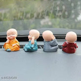 Casual dashboard figurines & idols, Indian automobile showpieces for car art, set of 4 colorful other art form on dashboards