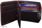 Brown premium leather mens wallet with two compartments, ideal for outdoor use, made in India