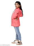 Modern nylon solid-colored girl's jacket, long sleeves, sizes 6-12 months to 12 years, Indian origin