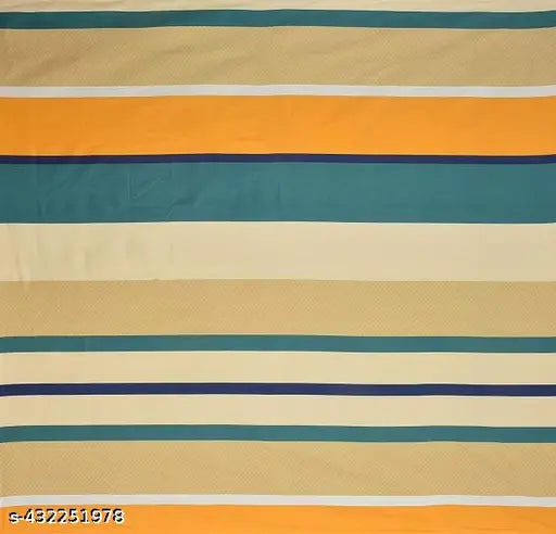 DBRUNO Premium wrinkel-free striped cotton blend flat sheets for Double King bed with 2 pillow covers, ideal for summer. Authentic product from Indian manufacturers