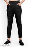 Trendy cotton blend women's pocket ankle length Jeggings, breathable and stretchy for yoga or gym wear