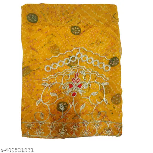 Embroidered Georgette Rajputi Poshak for women, Aari and stone work, suitable for parties and festivals