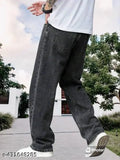 Mens loose baggy denim Zeera wash jeans, solid-colored, size 28/waist 29in, length 40in, hip 35in