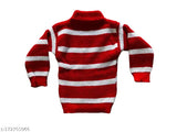 Striped wool kiddie sweater, long sleeves for toddlers (2-3/3-4 years), handmade in India