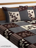 Elegant polycotton botanical net bedsheets for bedrooms, 144 thread count, Queen and Double sizes available from India