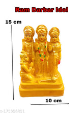 Polyresin Ram Darbar statue: Ram, Lakshman, Sita, Hanuman figurines for home/office decor, 10cmL x 15cmH x 6cmB, Indian handicraft from Ajmer toys and gift point
