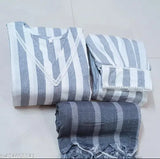 White and grey cotton straight kurta with Afghani printed net salwar, single size available for M-XXXL