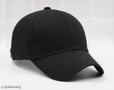 Adjustable cotton baseball cap for kids (boys/girls), solid design, comfortable beach and festival wear