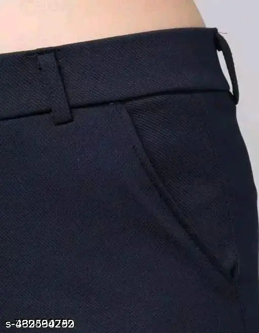 Cotton blend solid color women's stretchable drawstring cargo pants for winter wear. Elegant top included for casual or lounge use, suitable for college girls and workout sets