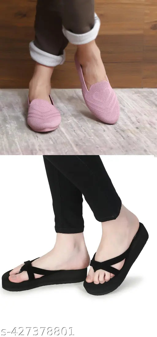 Mesh bellies for women, high-quality embellished ballerinas combo of 2. Indian made, closed back design. Comfortable and stylish fashion footwear