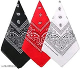 Red cotton design pattern bandana cap, versatile for men and women, casual accessory from India