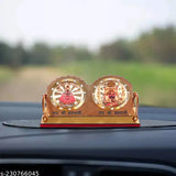 Golden Prism Design Acrylic Khatu Shyam Murti Statue, 10cm x 10cm x 10cm, Indian handcrafted Hindu home decor or office table showpiece