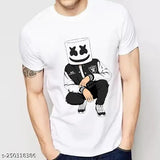 Sqf-Graphic Printed Men's Polyester Short-Sleeve T-Shirt - Round neck, versatile fashion, comfortable fit, half sleeves, India origin