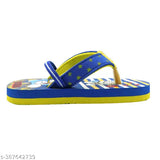 Kids multi-color EVA flip flops with Doraemon pattern, comfortable and trendy unisex slippers for home, beach, or outdoor use