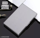 Stainless steel 6-slot RFID credit card holder, solid rose SILVEER design, perfect gift for men & women, India origin