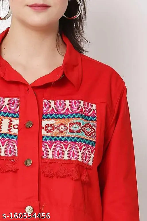 Indian women's color jacket, size S/M, vibrant and trendy