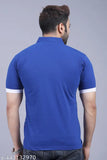 Men's cotton short-sleeve printed polo t-shirt, size S (19in chest, 27.5in length), India origin