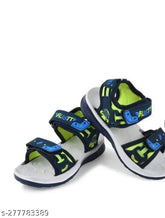 Synthetic printed net boys sandals, size 2.5-3 years, fastened with Velcro
