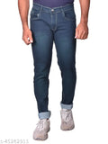 Stylish dyed/washed men's jeans, L,Zard denim - Mid rise, regular fit, cotton, available in sizes 28, 30, 32, 34, 36 (W28-H28-L42, W30-H30-L42, W32-H32-L42, W34-H34-L42, W36-H36-L42). Made in India