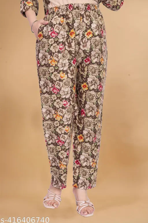 Long-sleeved top and bottom in various sizes, Indian ethnic wear for women with detailed sizing