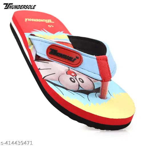 EVA summer printed slippers for kids, Doraemon cartoon pattern, water-resistant and non-slip, comfortable outdoors/indoors footwear