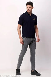 Mens cotton short sleeve solid t-shirt, sizes M - XXL from India