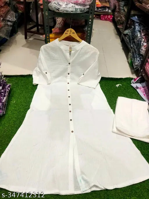 Cotton Aline kurti set with palazzo, Indian premium khantha fine cotton fashion