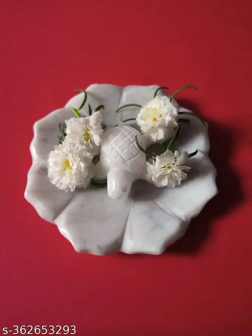 Marble Feng Shui Tortoise, symbolizing longevity, stability, and prosperity. Perfect for home or office decor