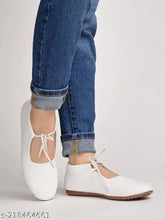 White synthetic Shoetopia girls casual shoes, lace-up design with TPR sole, comfortable for everyday wear