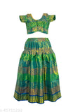Silk and jacquard Half Saree Lehenga Choli with waist belt, Indian mysore silk, 13-16 years sizes available