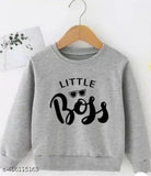 Premium cotton kids sweatshirt with long sleeves, printed net design, ideal for winter wear and available in sizes from 2-10 years old