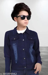 Denim jackets for kids: Solid color, long sleeves, vibrant options. Durable design for outdoor adventures and school days. Weather-ready with waterproof and windproof features