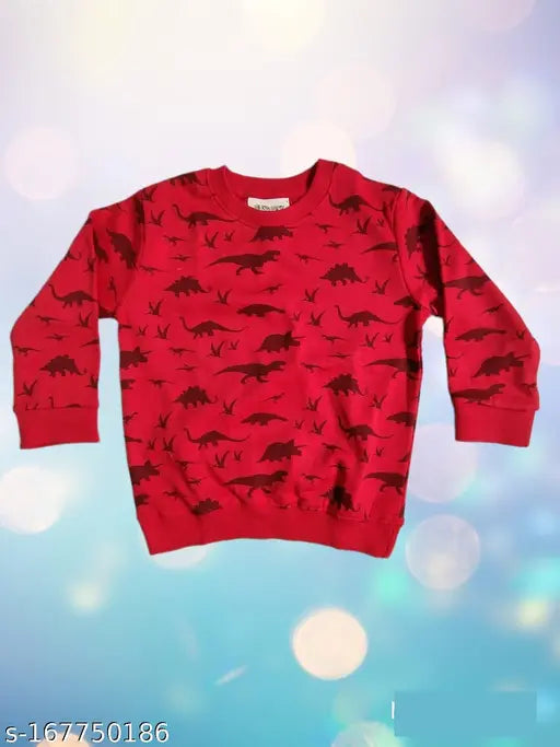 Woolen Wonder Star sweatshirt for kids (3-4yrs, 4-5yrs, 5-6yrs, 6-7yrs), printed design on cotton velvet, Indian winter essential