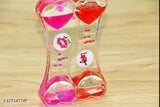 Transparent crystal double heart shape Love Meter hourglass, perfect for Valentine's Day or friendship gifts, handicraft & artifact showpiece, 100g, 3cm L x 8.5cm W x 14cm H