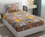 Glace cotton, supersoft, breathable fitted bedsheets for single bed (72x366 inches), cartoon print, DWORTH premium quality