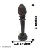 3-inch ebony wood handicraft: Original Karungali Murugan vel, natural Indian showpiece