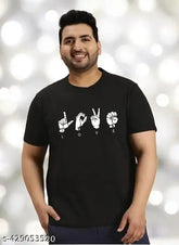 Mens plus size graphic round neck cotton T-Shirt, soft & breathable, available in XL to 7XL