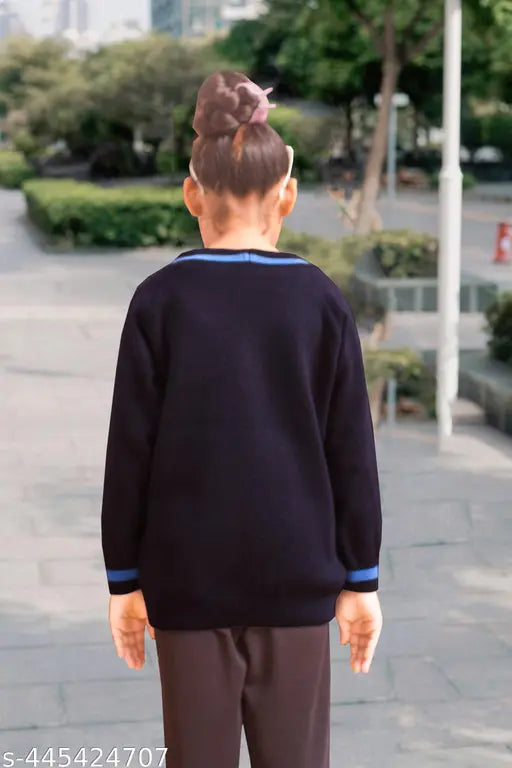 Trendy wool winter sweater for kids, printed net pattern, soft & cozy, long sleeves, sizes 3-12 years