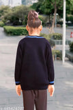Trendy wool winter sweater for kids, printed net pattern, soft & cozy, long sleeves, sizes 3-12 years