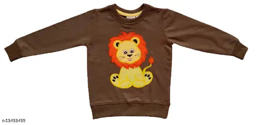 Red Olive green & Navy blue full sleeves cotton sweatshirt for kids, colorblocked design on display