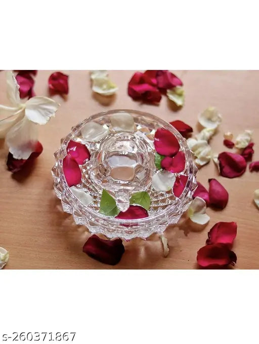 Clear glass crystal Kachua turtle, symbolizing longevity & good luck for home or office decor