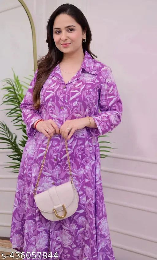 Rayon printed kurta palazzo set for women, vibrant Indian fashion