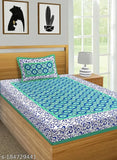 104 TC cotton queen, ethnic motifs 3D printed flat bedsheet. Pack of 1, superfine quality for summer