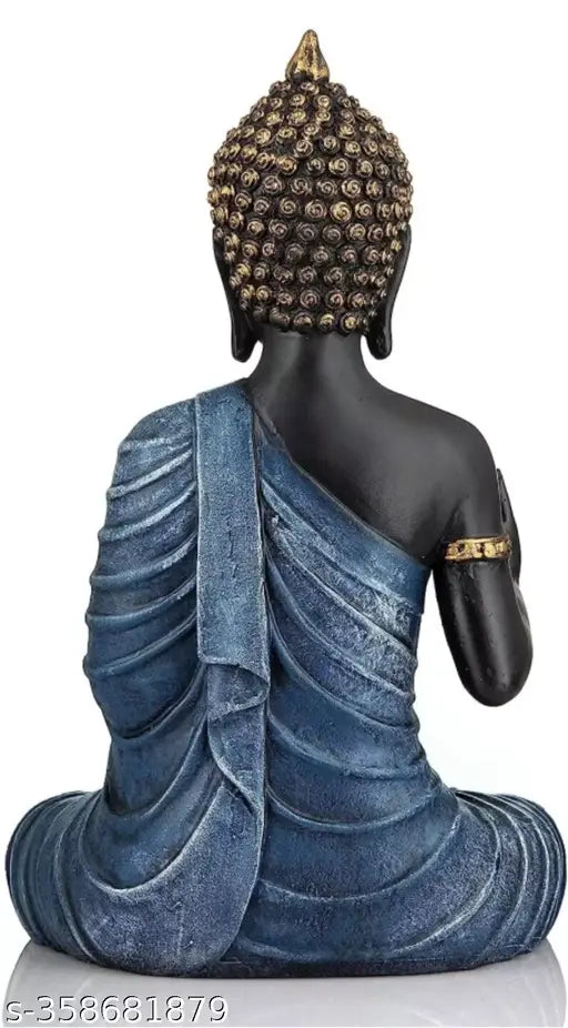 Pearlblue UNICO INDIA Buddha Statue, handcrafted resin figurine, ideal for home or office decor
